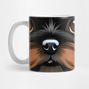 Head affenpinscher dog pet portrait cartoon vector illustration Mug